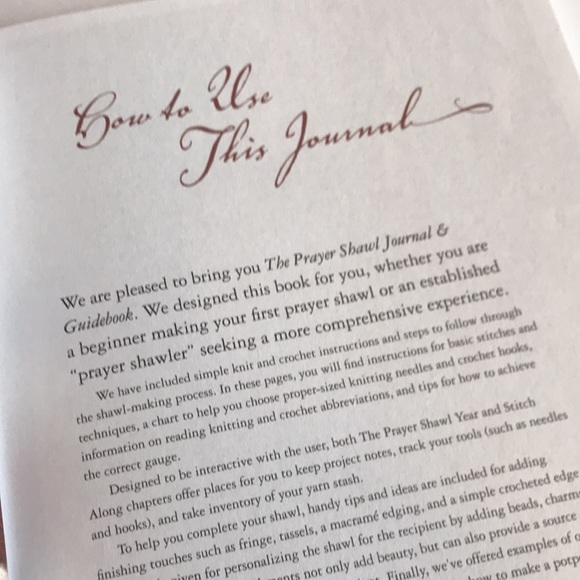 The Prayer Shawl Journal & Guidebook Inspiration Plus Knit and Crochet Basics - Picture 9 of 9